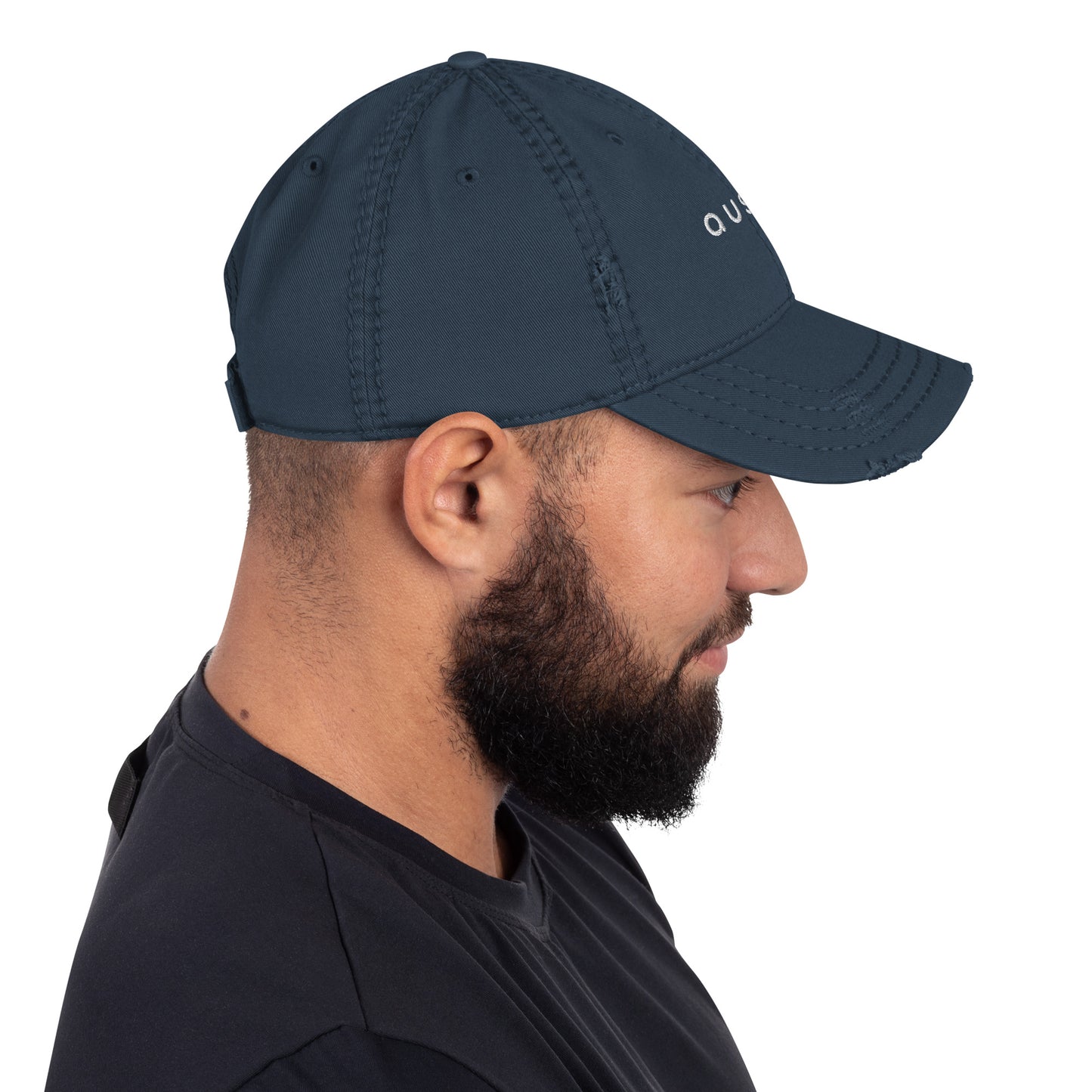 "austin" Distressed Dad Hat (Navy Blue)