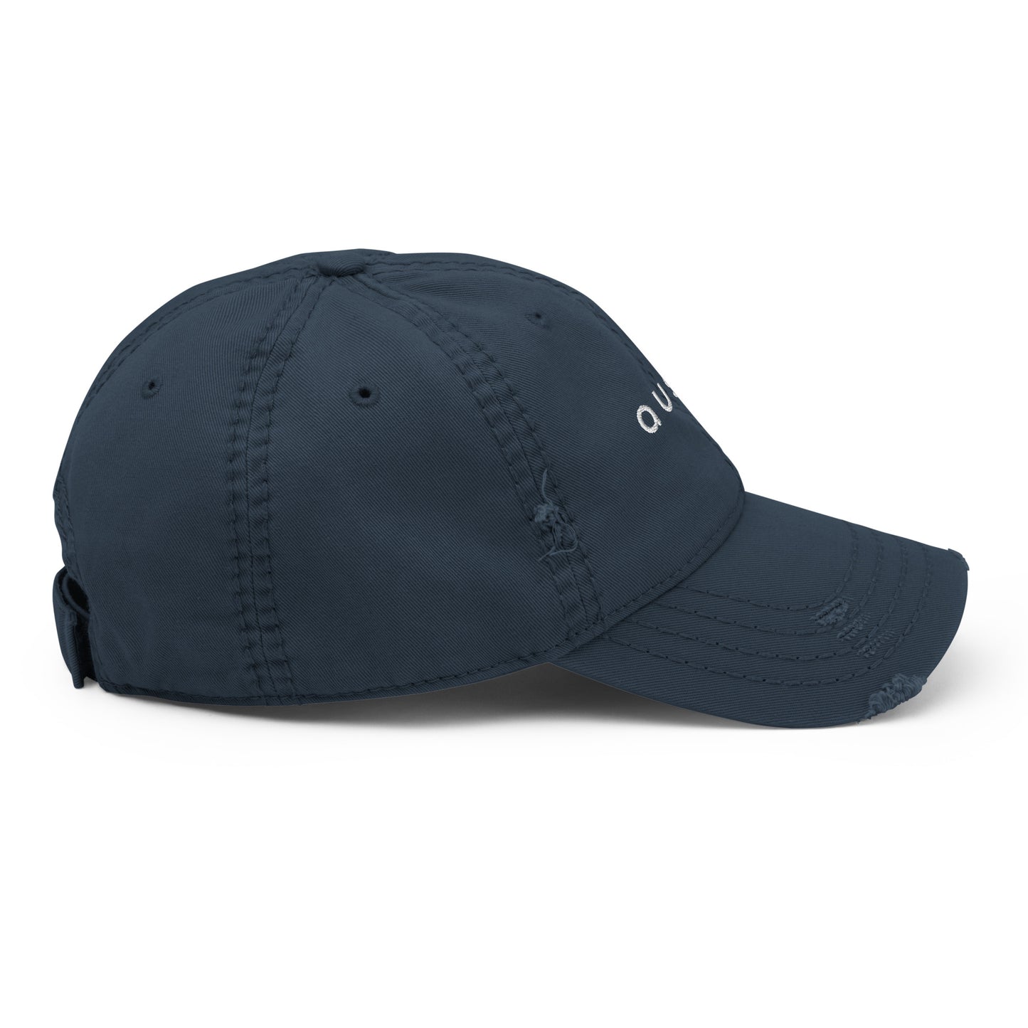 "austin" Distressed Dad Hat (Navy Blue)