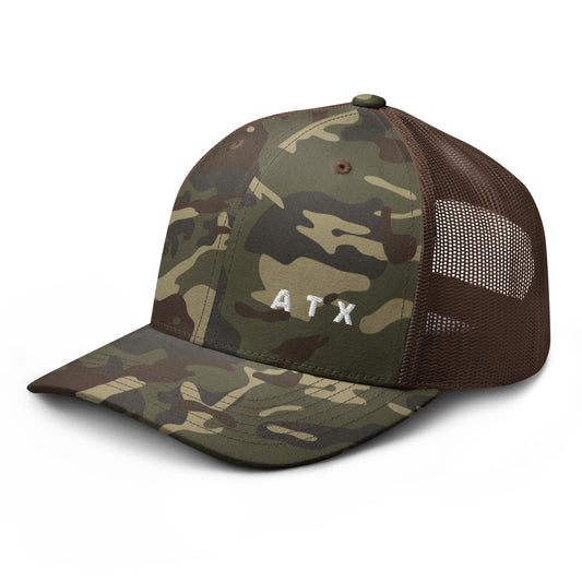 "ATX" Camo Brown Trucker