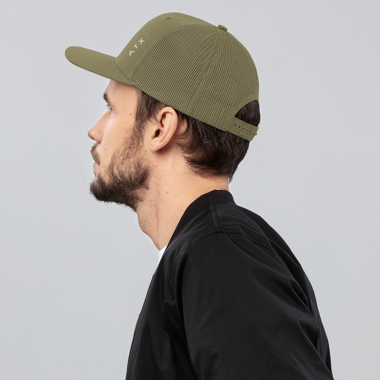 "ATX" Vertical Trucker Hat (Loden Green)