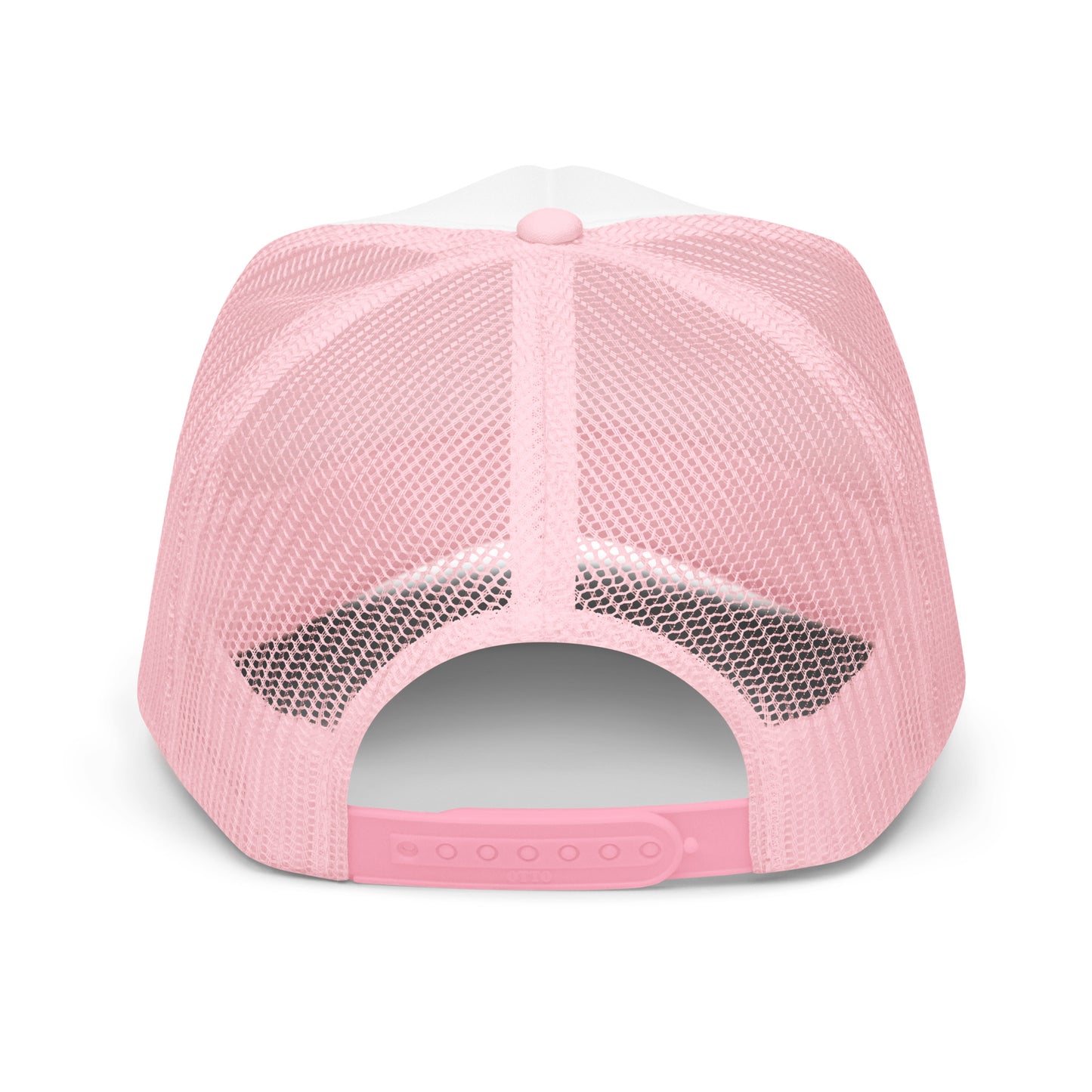 "Austin" Cursive Trucker Hat (Pink/White/Pink)