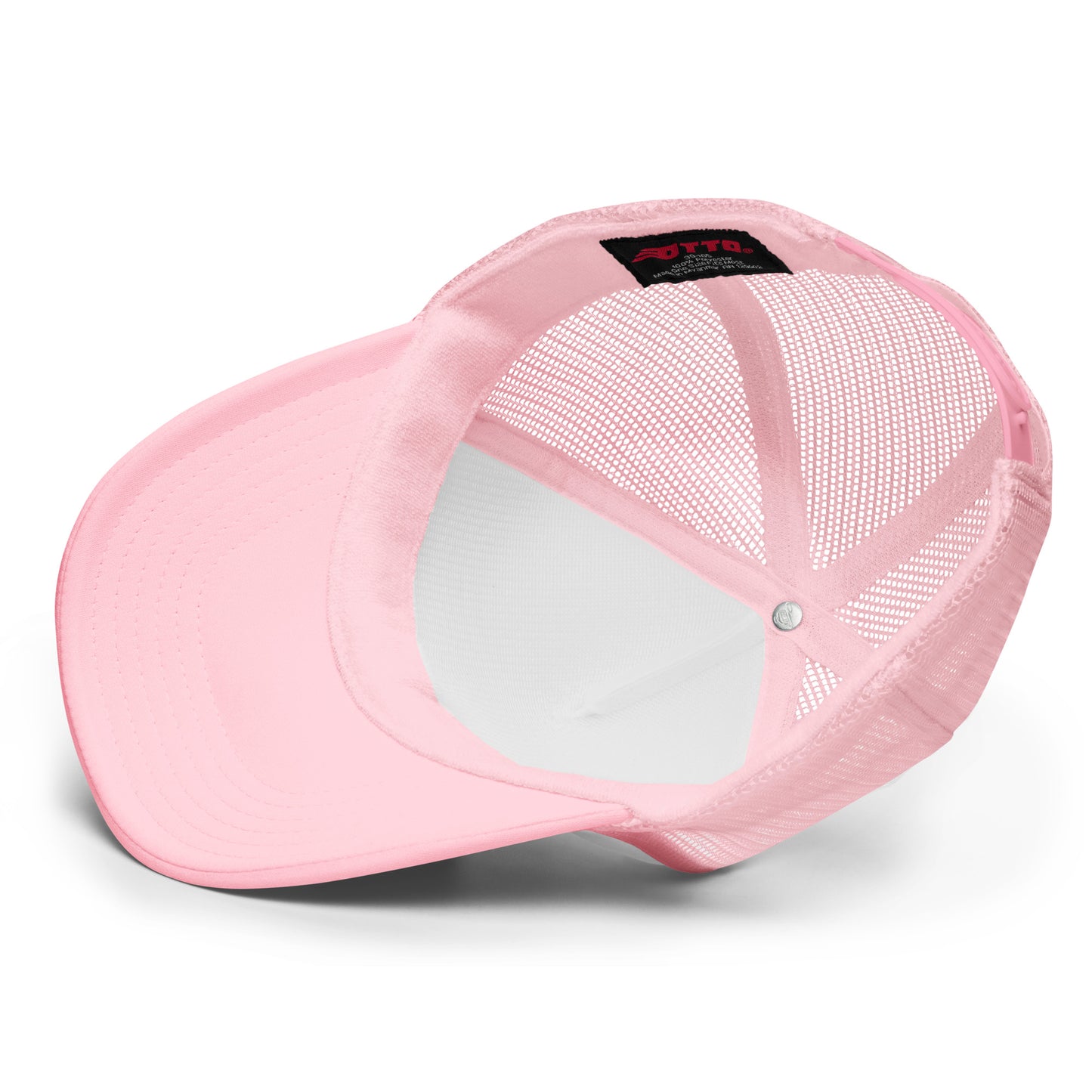 "Austin" Cursive Trucker Hat (Pink/White/Pink)