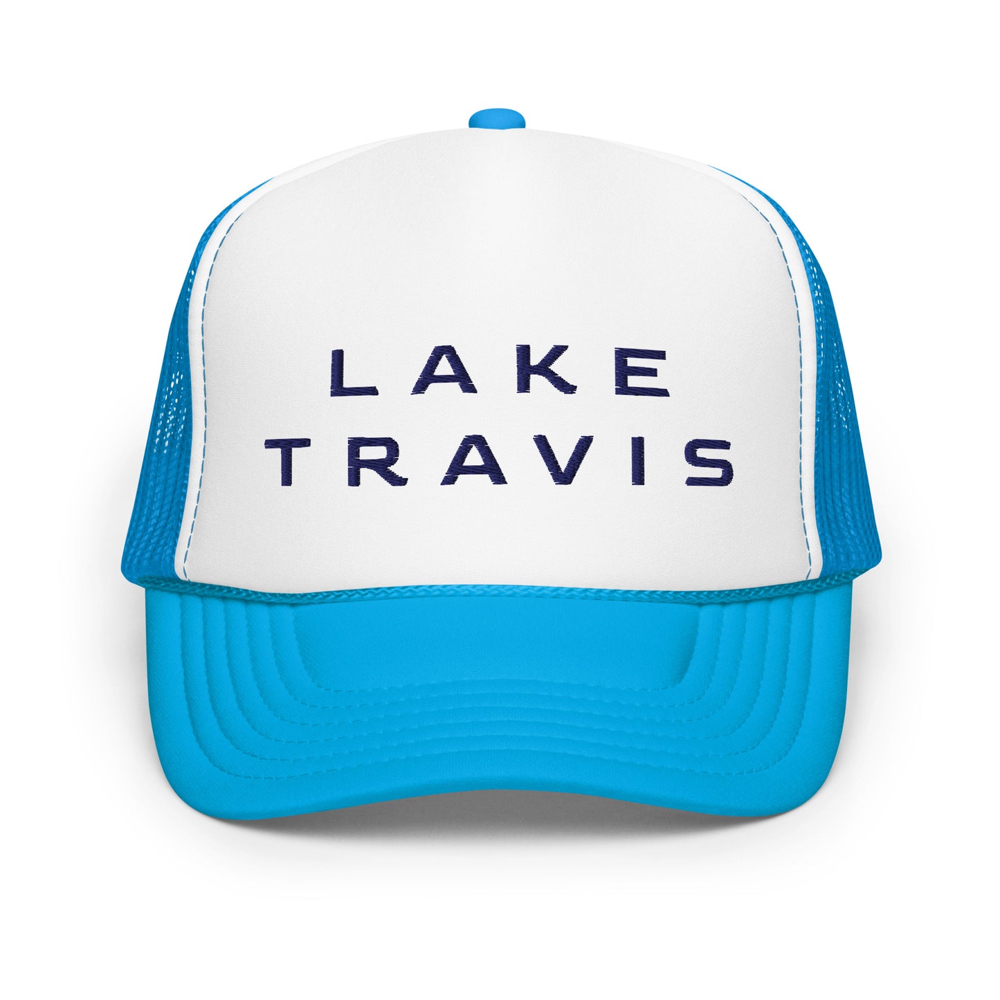 "LAKE TRAVIS" Trucker Hat (Blue/White/Blue)