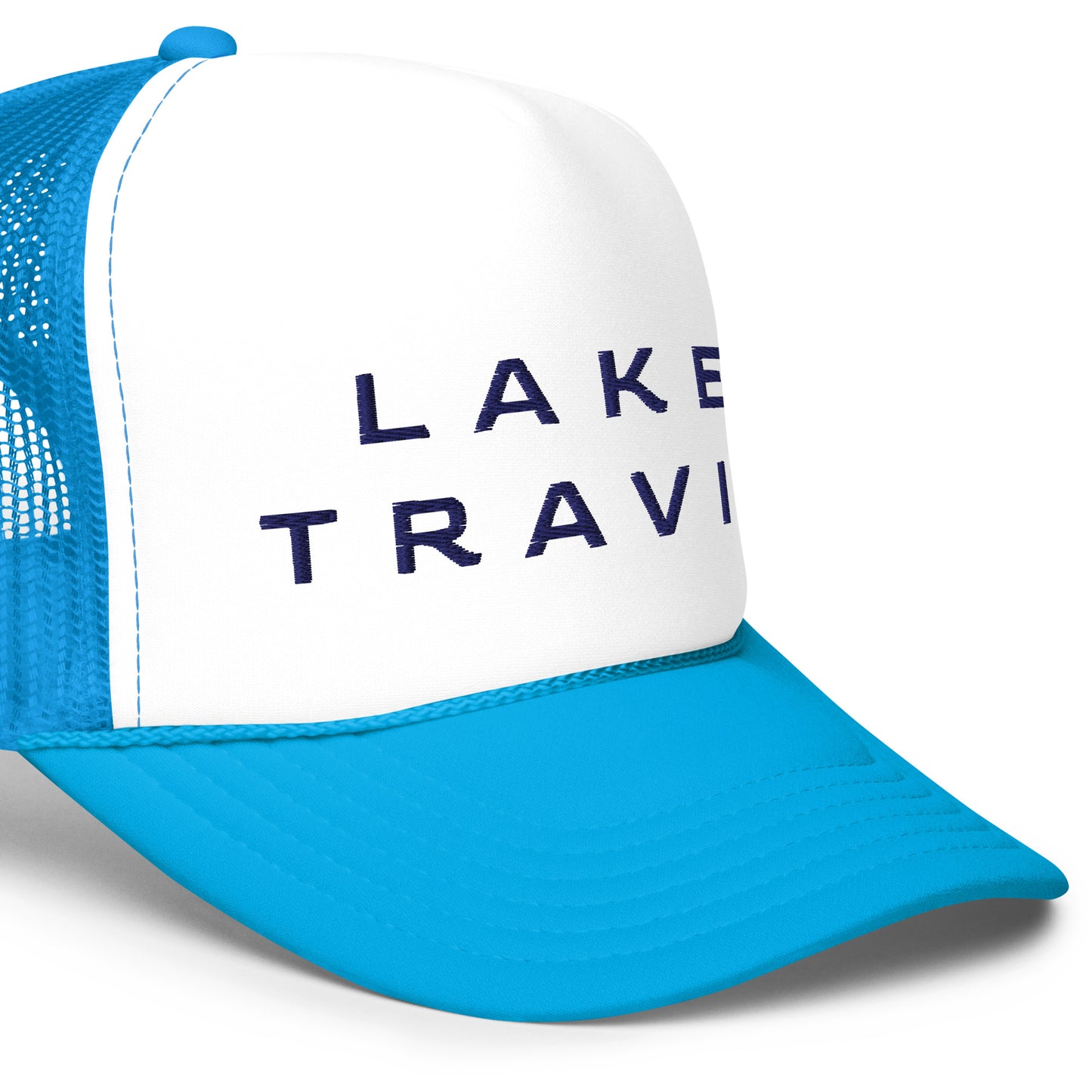 "LAKE TRAVIS" Trucker Hat (Blue/White/Blue)