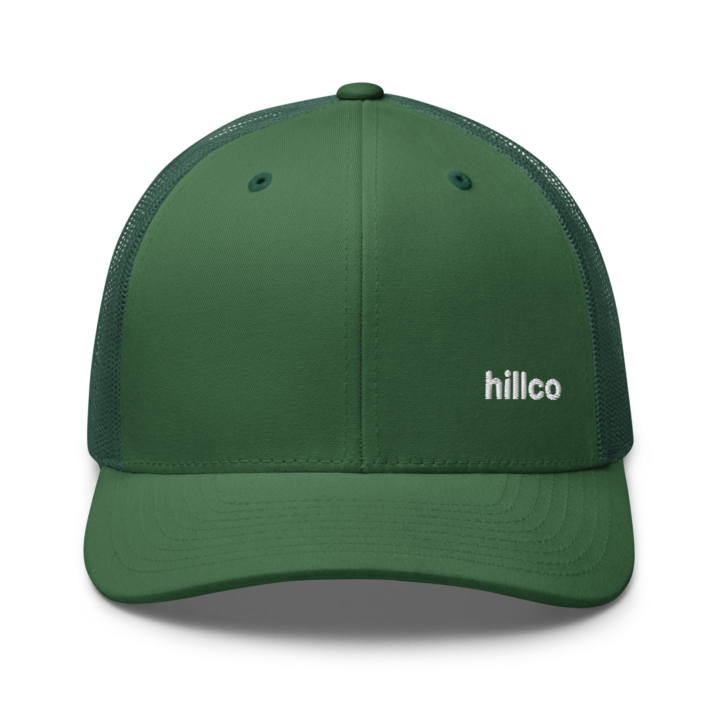 "hillco" Retro Trucker Hat (Evergreen)