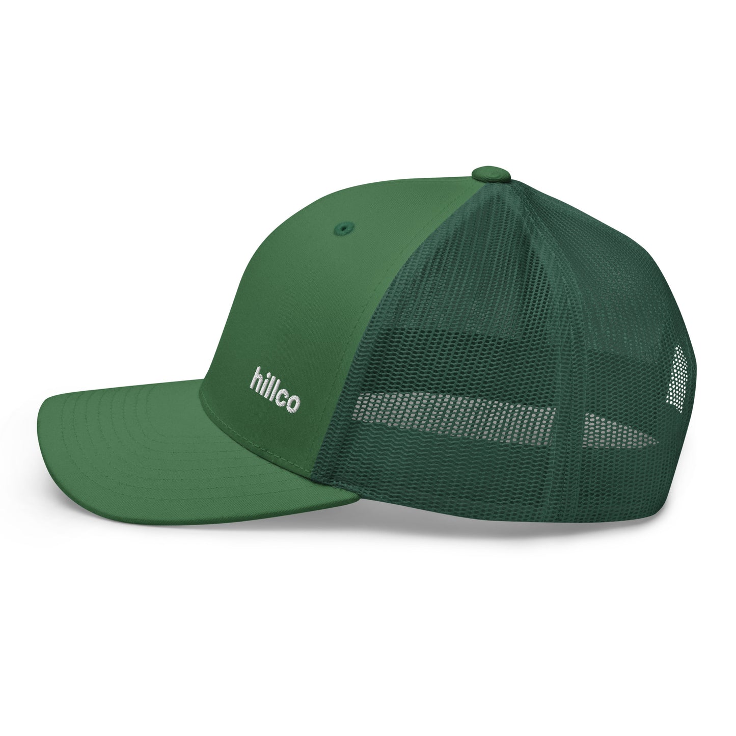 "hillco" Retro Trucker Hat (Evergreen)