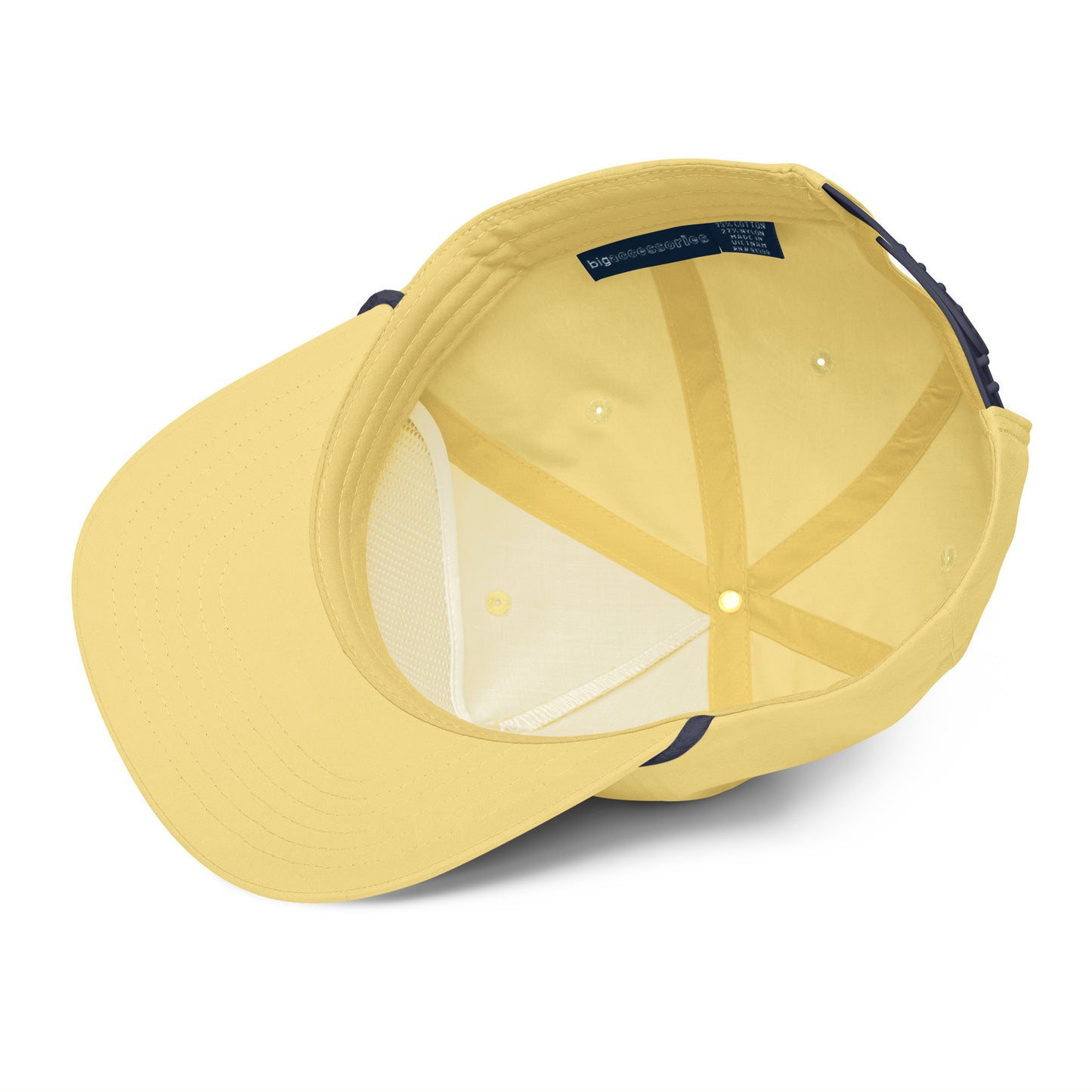 "Hill Country" Cursive Golf Rope Cap (Yellow/Navy)