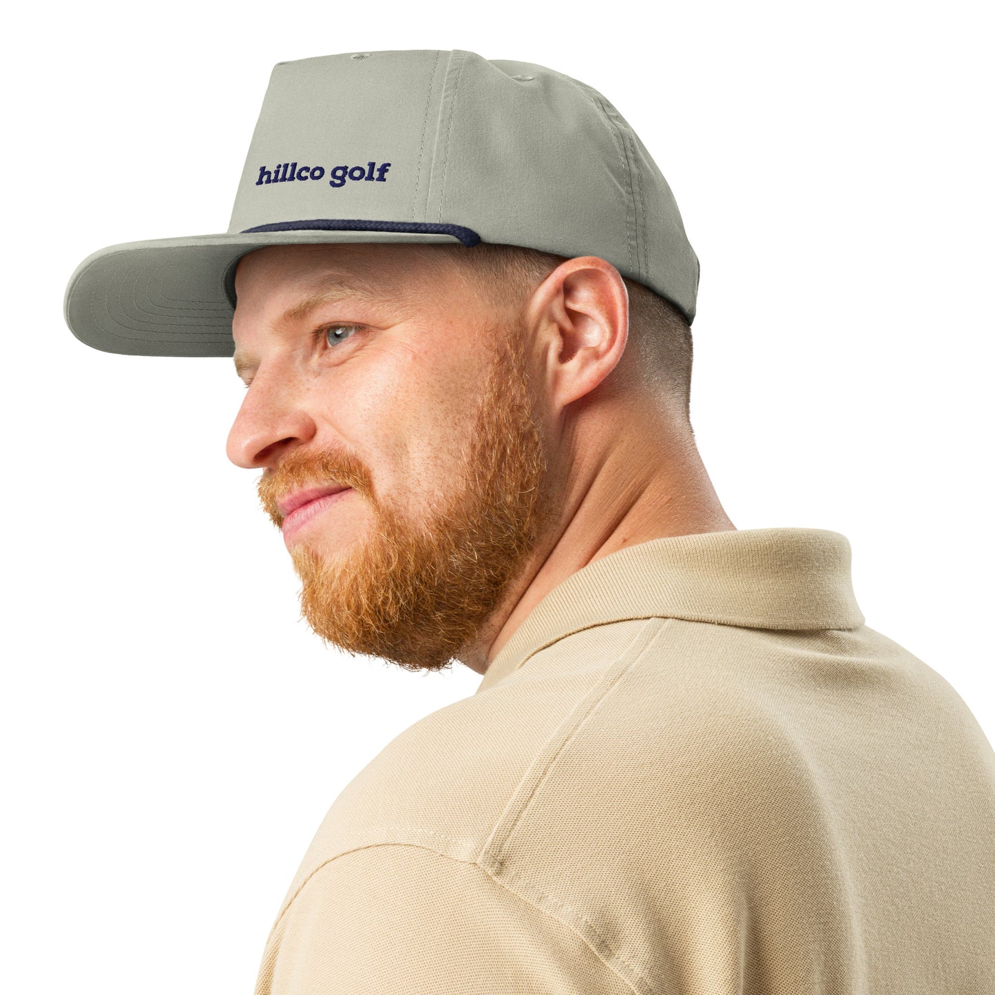 "hillco golf" Golf Rope Cap (Lt Gray/Navy)