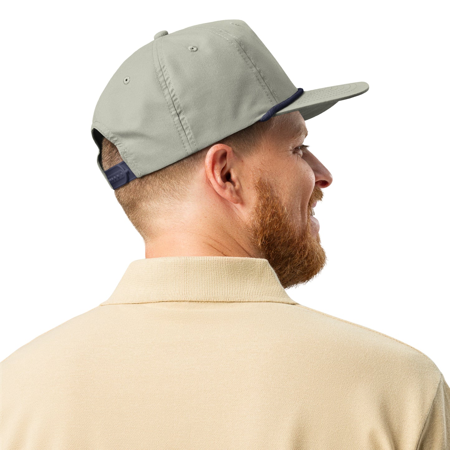 "hillco golf" Golf Rope Cap (Lt Gray/Navy)