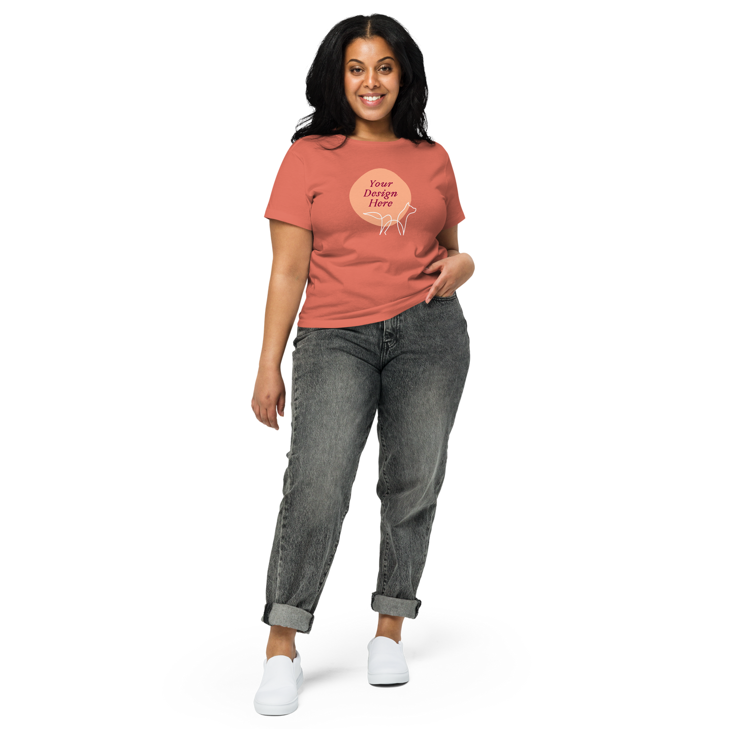 Women's High-Waisted Tee (Cotton Heritage OW1086)