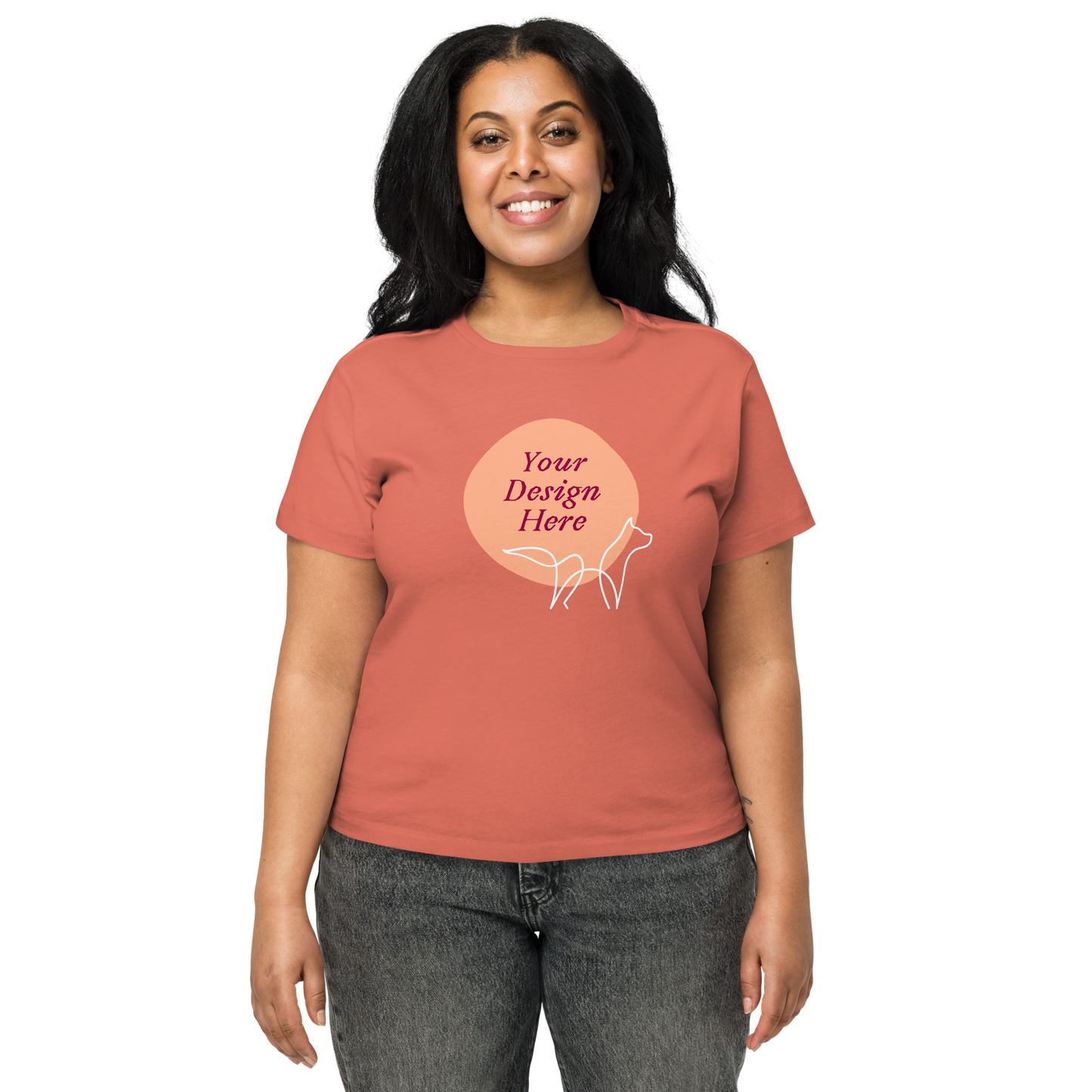 Women's High-Waisted Tee (Cotton Heritage OW1086)